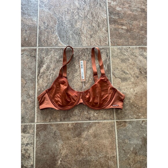 Skims No Show Unlined Demi Bra Bronze Size 36A - Picture 4 of 10